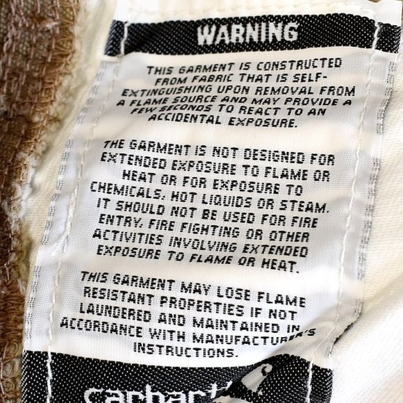 NWT Carhartt Khaki FR Canvas Boot Cut Work Pants - Picture 7 of 9